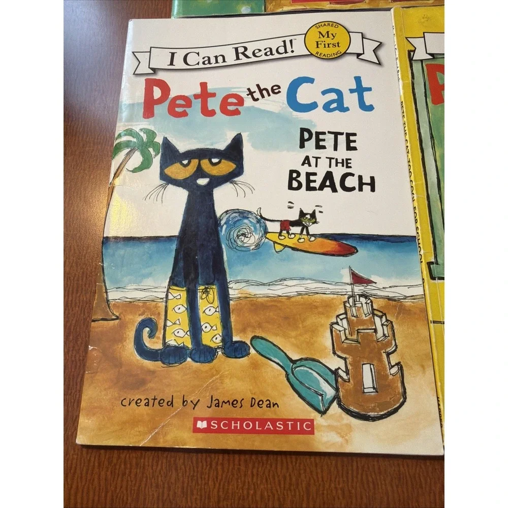 Pete The Cat Lot Paperback Books (5) Saves Christmas, Play Ball, Snow Daze More